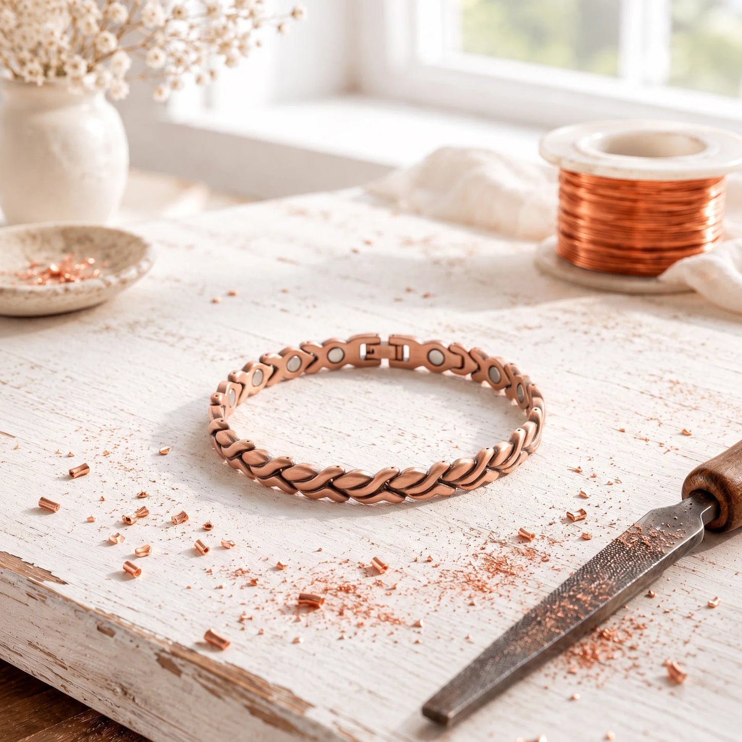 Tress Copper Anklet